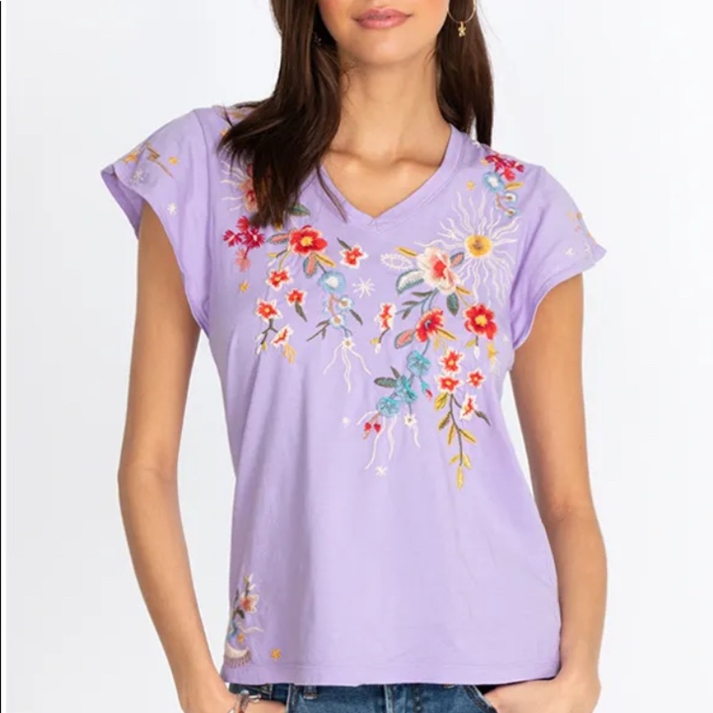 Johnny Was Lissa Flutter Sleeve Tee